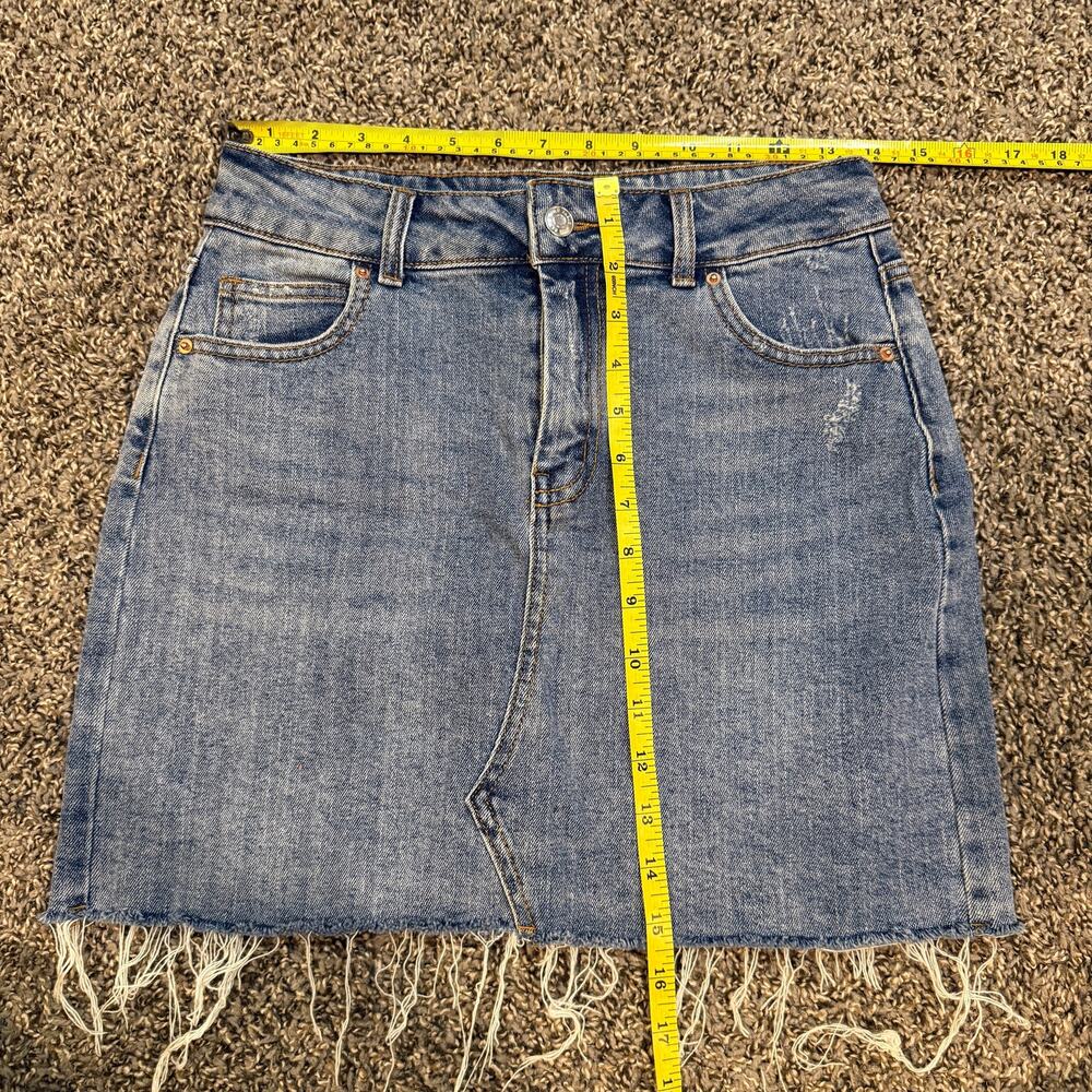 wild fable jean mini skirt sz 4 - Picture 5 of 6